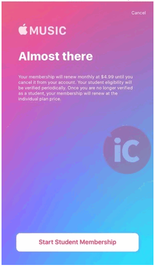 Join Apple Music student membership