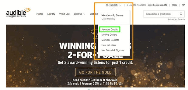 Audible student membership