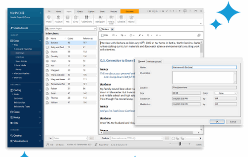 Nvivo User Interface