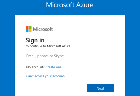 Microsoft account sign in