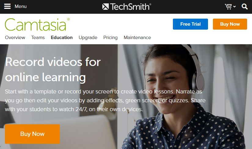 Camtasia for students: Homepage