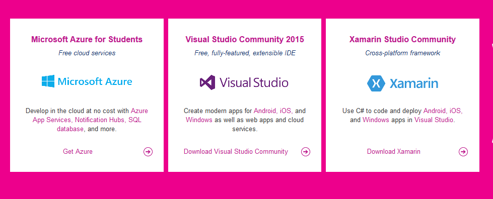 DreamSpark for students: Features