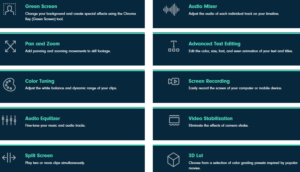 Filmora for students: Features