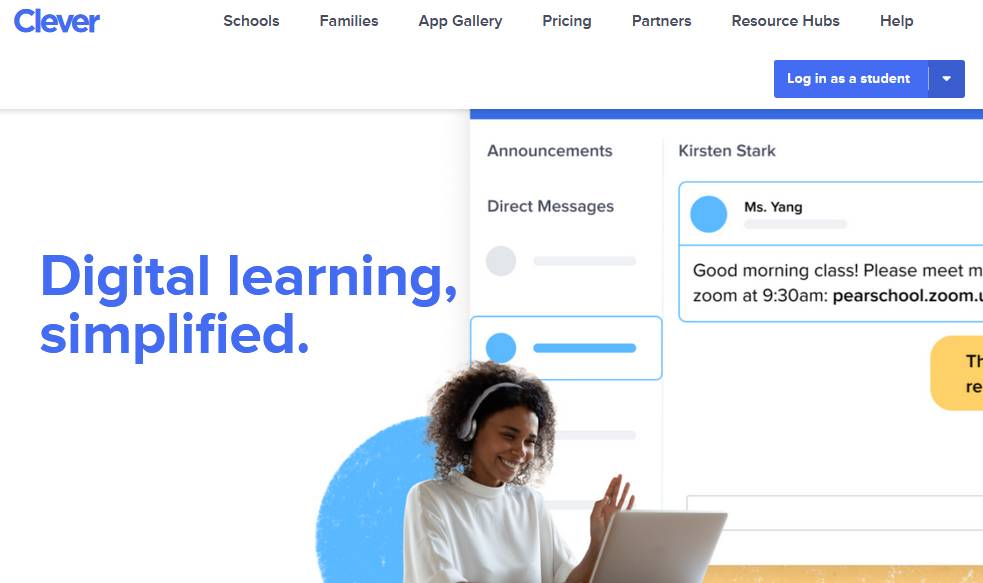 Clever for students: Homepage