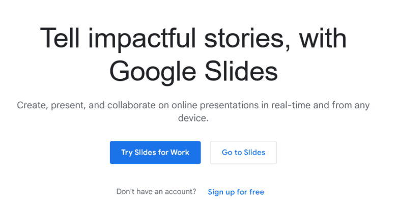 Google Slides for students