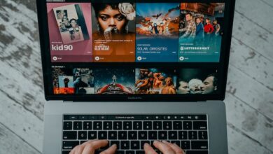 A person using Hulu on a laptop